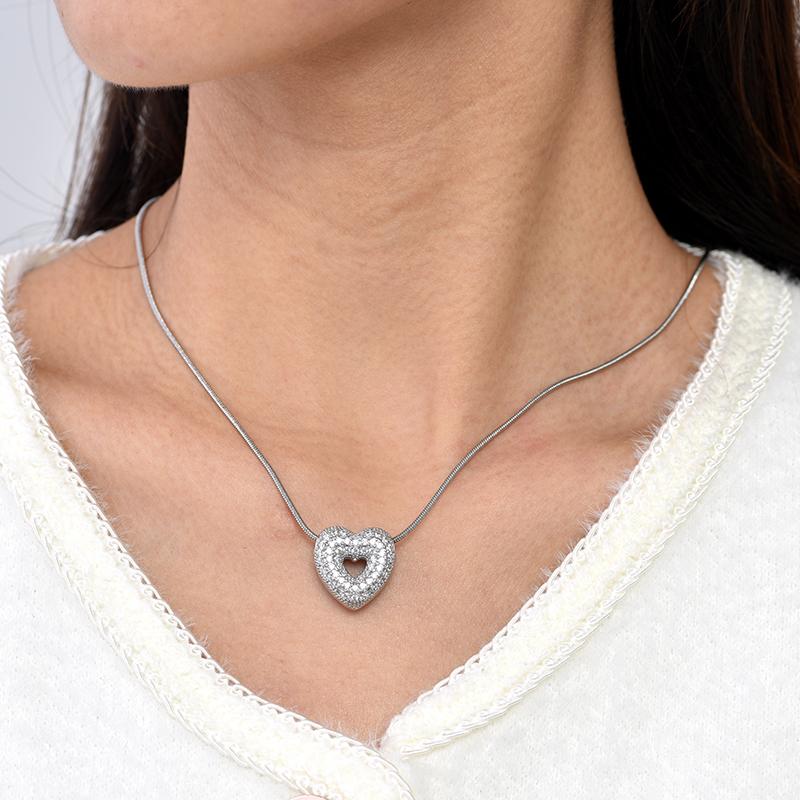 Trendy Luxury Zirconia Love Heart Pendant Necklace For Women Stainless Steel Round Chain Choker Necklace Female Jewelry Gift серебряный
Trendy Luxury Zirconia Love Heart Pendant Necklace For Women Stainless Steel Round Chain Choker Necklace Female Jewelry Gift серебряный