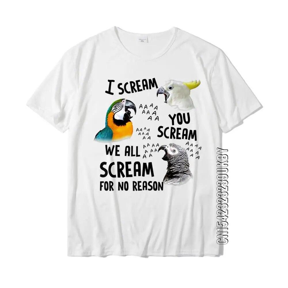 Футболка с забавным попугаем I Scream You Scream, хлопковые топы и футболки в стиле хип-хоп, однотонные футболки унисекс, летние
Футболка с забавным попугаем I Scream You Scream, хлопковые топы и футболки в стиле хип-хоп, однотонные футболки унисекс, летние