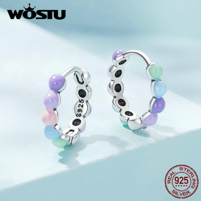 WOSTU Аутентичные серьги из стерлингового серебра 925 пробы, нежные интересные серьги в виде радужных бобов для женщин, ювелирные изделия в подарок
WOSTU Аутентичные серьги из стерлингового серебра 925 пробы, нежные интересные серьги в виде радужных бобов для женщин, ювелирные изделия в подарок