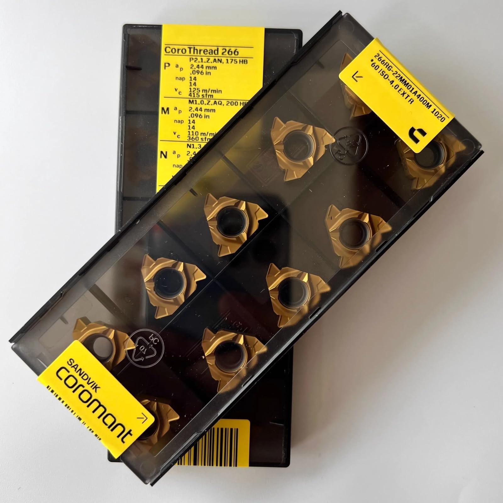 Original Sandvik / 266RG-22MM01A400M 1020 CNC lathe carbide blade tool 10 Pcs
Original Sandvik / 266RG-22MM01A400M 1020 CNC lathe carbide blade tool 10 Pcs