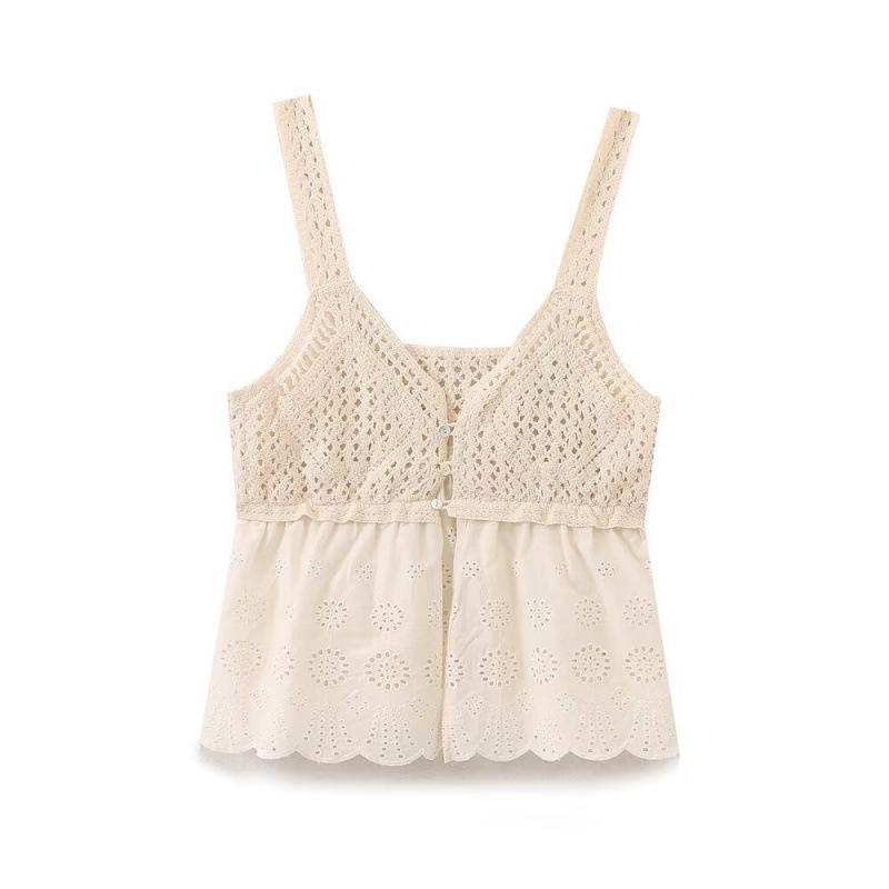 Summer Fashion: European & American Style Hollowed-Out Embroidered Knit Camisole XS бежевый
Summer Fashion: European & American Style Hollowed-Out Embroidered Knit Camisole XS бежевый