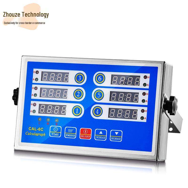 Six-Channel Commercial Restaurant Kitchen Countdown Timer
Six-Channel Commercial Restaurant Kitchen Countdown Timer