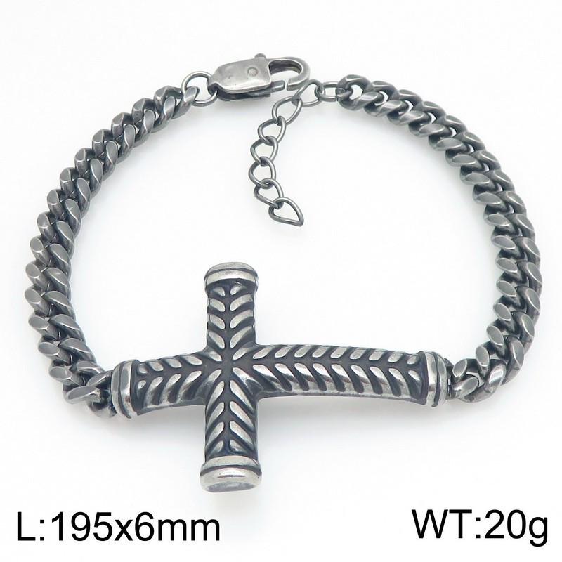 Men s Retro Cross Cuban Bracelet - Titanium Steel, Hip Hop Rock Style, Adjustable Braided Design
Men s Retro Cross Cuban Bracelet - Titanium Steel, Hip Hop Rock Style, Adjustable Braided Design