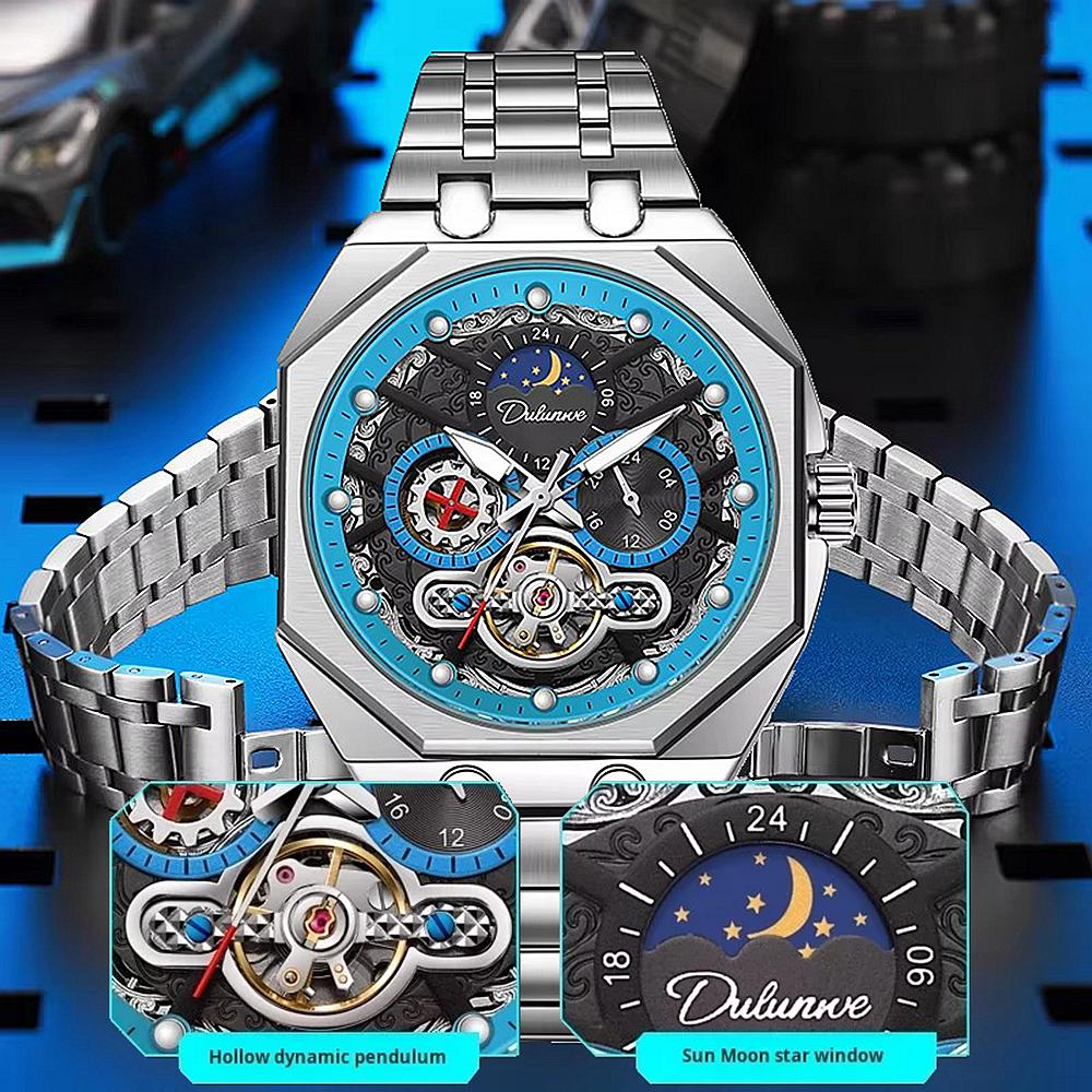 Tourbillon Hollowed Out Strong Luminous Moon Phase Mechanical Watch for Men, Fully Automatic Business Watch, Holiday Gift, Stainless Steel Watch помаранчевий
Tourbillon Hollowed Out Strong Luminous Moon Phase Mechanical Watch for Men, Fully Automatic Business Watch, Holiday Gift, Stainless Steel Watch помаранчевий