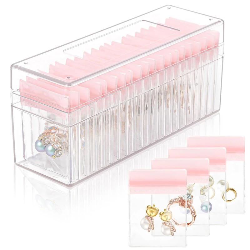 Portable Acrylic Jewelry Box with 20 Anti-Oxidizing Sealed Bags Travel Jewelry Organizer for Earrings Daily Use Storage Case розовый
Portable Acrylic Jewelry Box with 20 Anti-Oxidizing Sealed Bags Travel Jewelry Organizer for Earrings Daily Use Storage Case розовый