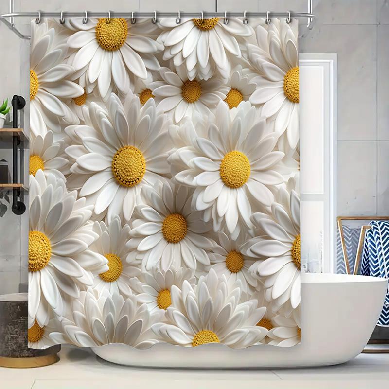 White Daisy Shower Curtain 3D Flowers Printed Home Decor Waterproof Bathing Rug Cover For Bathroom Decoration White Yellow Flowe W60H190(CM)-1 Pcs
White Daisy Shower Curtain 3D Flowers Printed Home Decor Waterproof Bathing Rug Cover For Bathroom Decoration White Yellow Flowe W60H190(CM)-1 Pcs