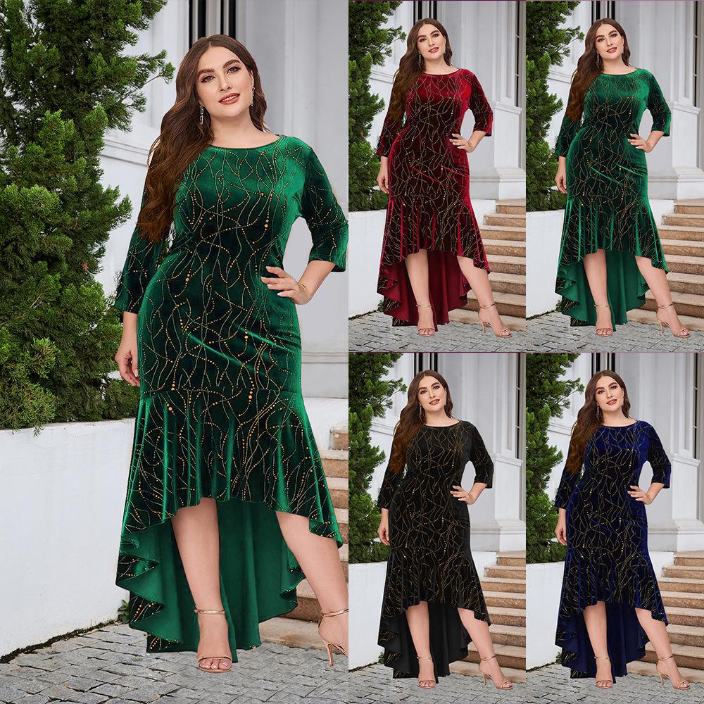 Women s Plus Size Velvet Mermaid High-Low Formal Dress with Three-Quarter Sleeves 4XL красный
Women s Plus Size Velvet Mermaid High-Low Formal Dress with Three-Quarter Sleeves 4XL красный