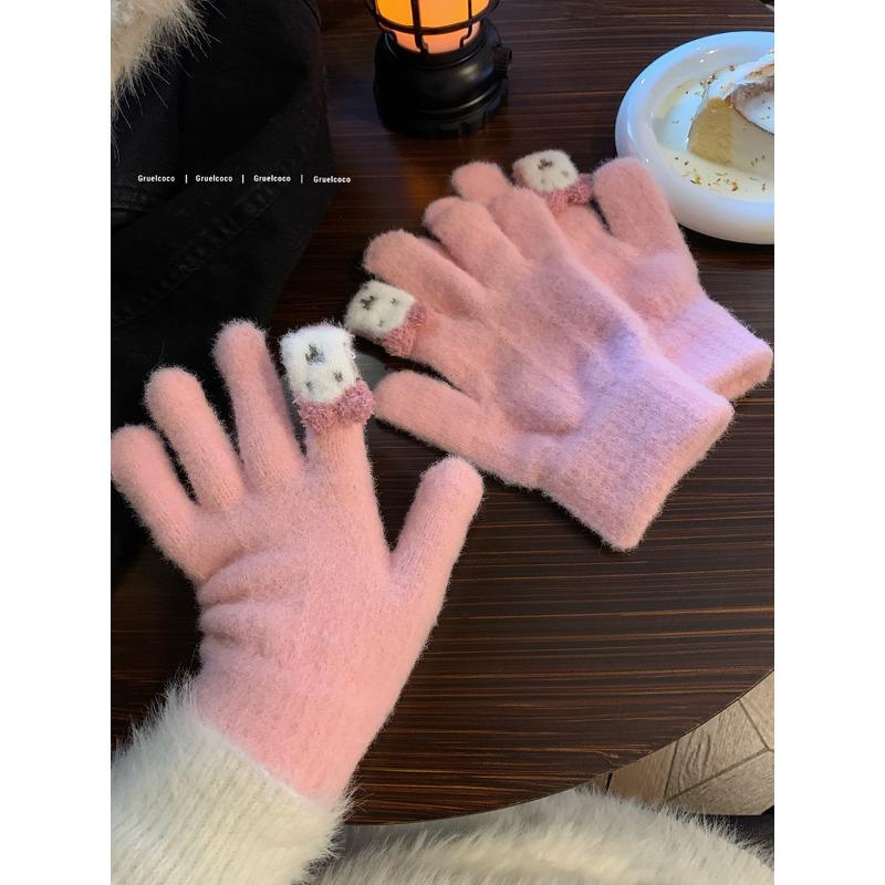 Теплые перчатки для женщин на зиму, милые с маленьким кроликом, однотонные, шерстяные вязаные пальцы, непродуваемые, для верховой езды, для улицы, с сенсорным экраном, для студентов average size
Теплые перчатки для женщин на зиму, милые с маленьким кроликом, однотонные, шерстяные вязаные пальцы, непродуваемые, для верховой езды, для улицы, с сенсорным экраном, для студентов average size