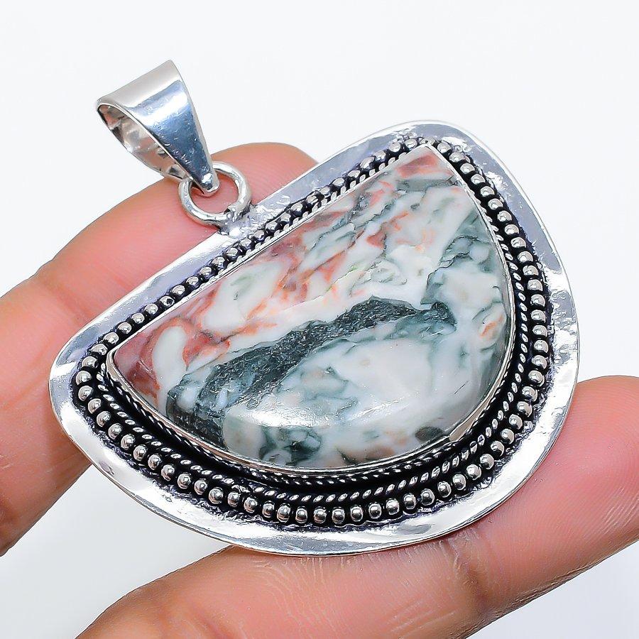 Pinolith Gemstone Handmade 925 Sterling Silver Jewelry Pendant 2.05 SU-9903
Pinolith Gemstone Handmade 925 Sterling Silver Jewelry Pendant 2.05 SU-9903