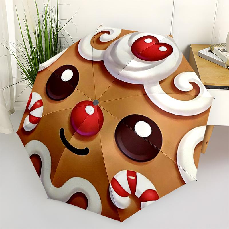 Gingerbread Man Themed Travel Umbrella-8 Ribs Automatic Opening and Closing, Portable Folding Design, Compact and Stylish Umbrella Suitable
Gingerbread Man Themed Travel Umbrella-8 Ribs Automatic Opening and Closing, Portable Folding Design, Compact and Stylish Umbrella Suitable