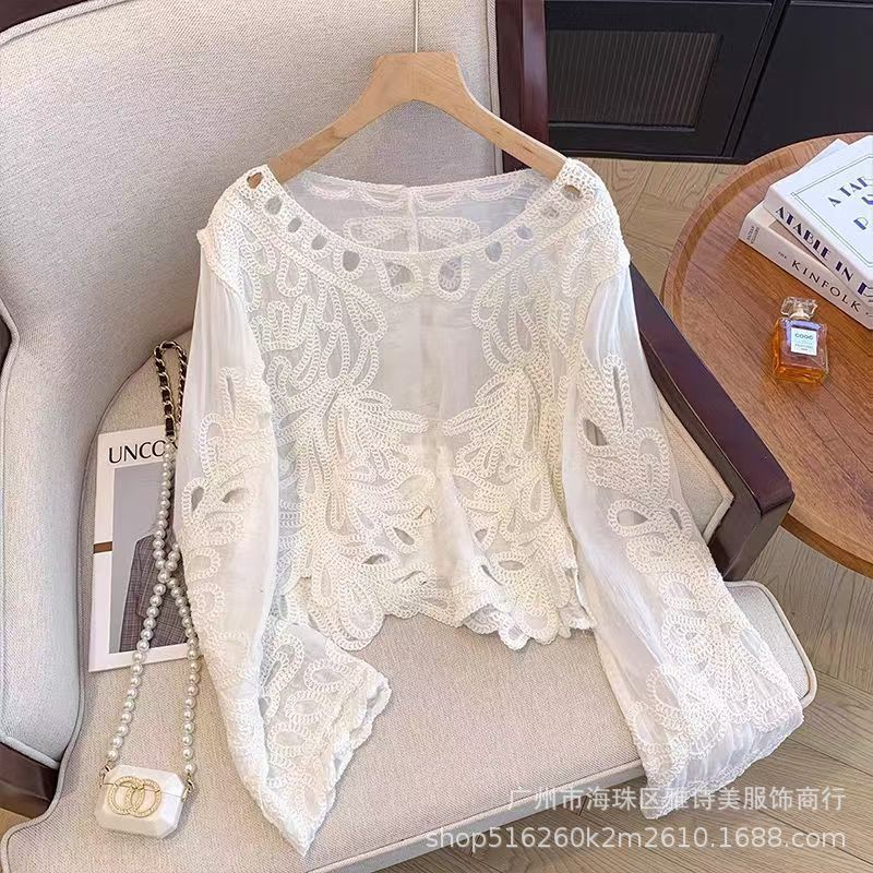 Temperament off-the-shoulder crochet hollow long-sleeved knitted sweater women s early autumn high-end sense loose and thin versatile top tide one size fits all
Temperament off-the-shoulder crochet hollow long-sleeved knitted sweater women s early autumn high-end sense loose and thin versatile top tide one size fits all