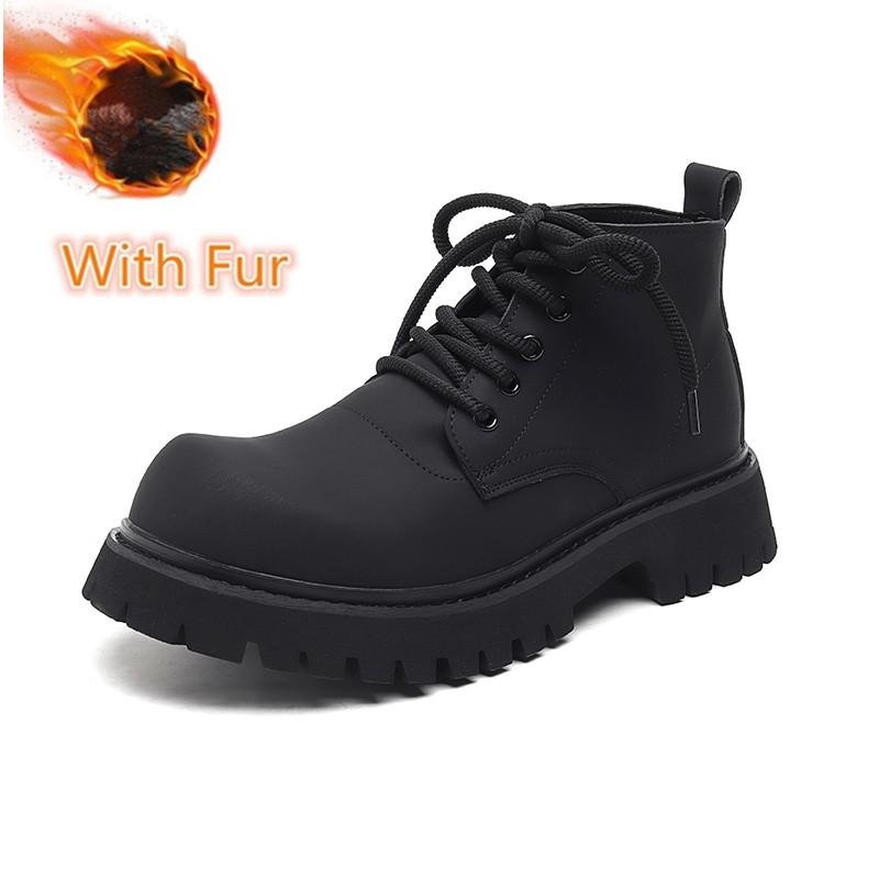 Зимние бархатные уличные ботинки на шнуровке, деловые, высокие кожаные туфли, новые мужские мотоциклетные ботинки с толстой подошвой и круглым носком 44
Зимние бархатные уличные ботинки на шнуровке, деловые, высокие кожаные туфли, новые мужские мотоциклетные ботинки с толстой подошвой и круглым носком 44