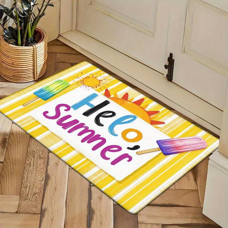 1pc Summer Vibes Non-Slip Kitchen Mat - Hello Summer Design with Popsicles & Sunflower, Durable Flannel Sponge Floor Mat, Perf 40cm x 60cm
1pc Summer Vibes Non-Slip Kitchen Mat - Hello Summer Design with Popsicles & Sunflower, Durable Flannel Sponge Floor Mat, Perf 40cm x 60cm