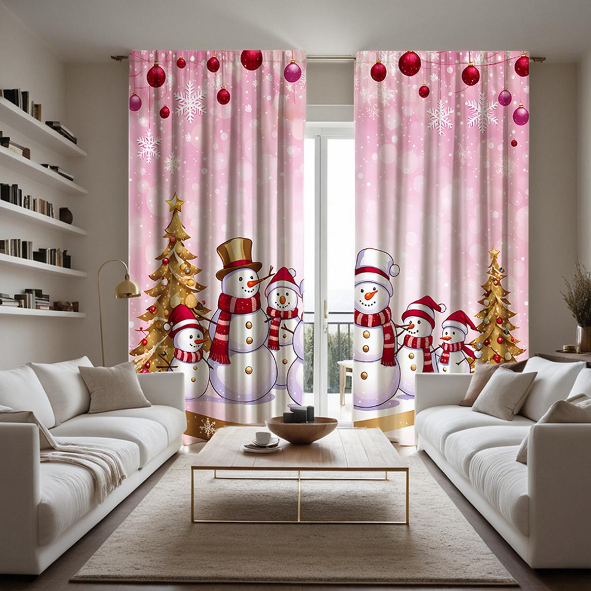 Комплект из 2 предметов HD, рождественские декоративные шторы «Шесть снеговиков», розовые занавески с цифровой печатью, стиль домашнего декора, декорированный ливи W52H63inchW132H160cm
Комплект из 2 предметов HD, рождественские декоративные шторы «Шесть снеговиков», розовые занавески с цифровой печатью, стиль домашнего декора, декорированный ливи W52H63inchW132H160cm