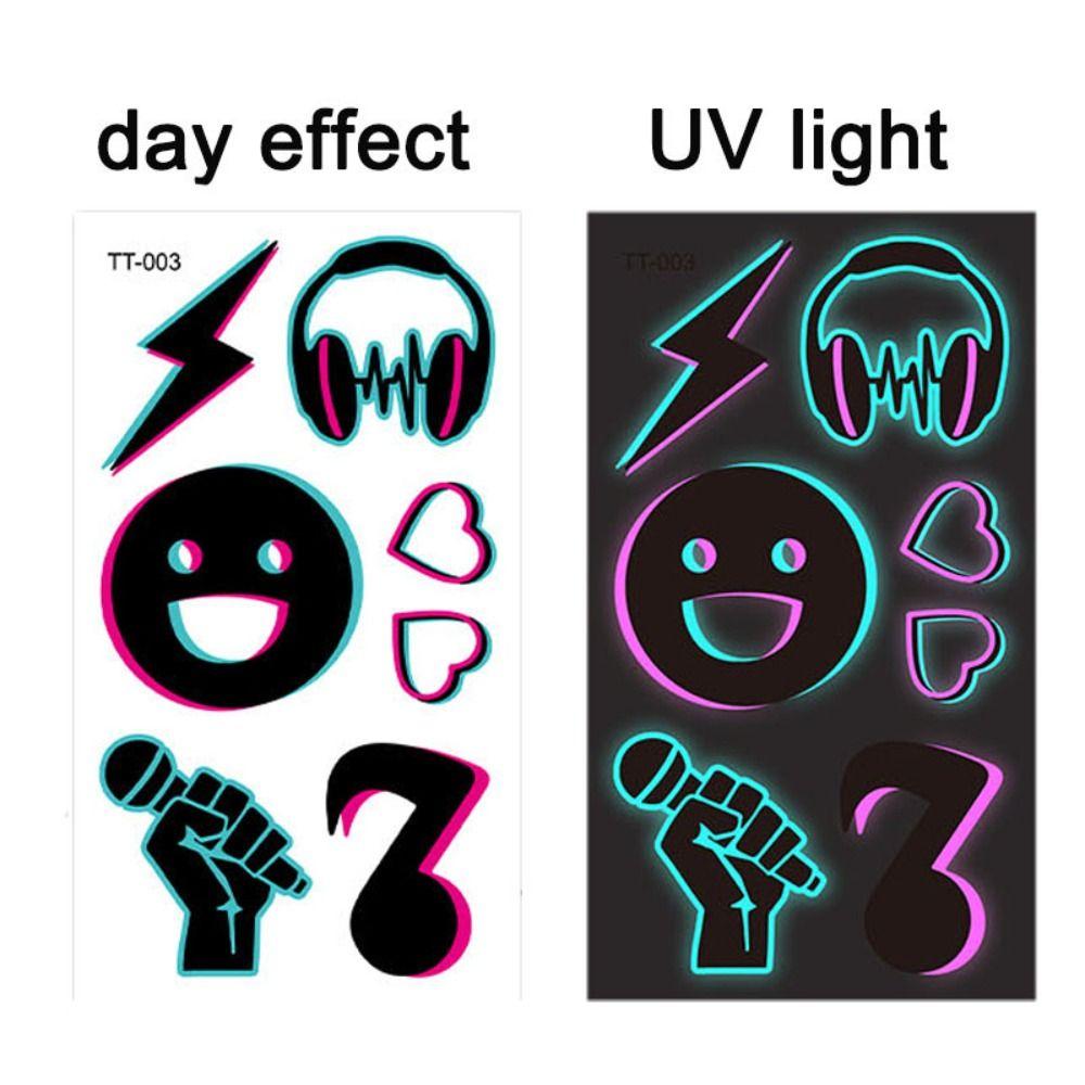 20Sheets Skin-Friendly Luminous Tattoo Stickers Waterproof Music Festival Stickers Festival 20Sheets
20Sheets Skin-Friendly Luminous Tattoo Stickers Waterproof Music Festival Stickers Festival 20Sheets