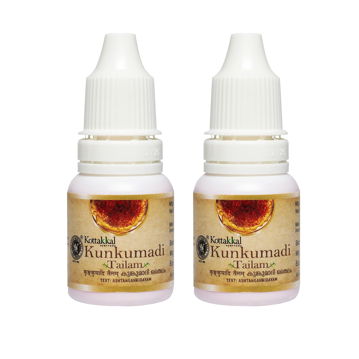Kottakkal ayurveda® Kunkumadi Tailam - 10 ml Each |Ideal for Beautiful Skin, Good Massage Oil for Face and Body (Pack of 2)
Kottakkal ayurveda® Kunkumadi Tailam - 10 ml Each |Ideal for Beautiful Skin, Good Massage Oil for Face and Body (Pack of 2)