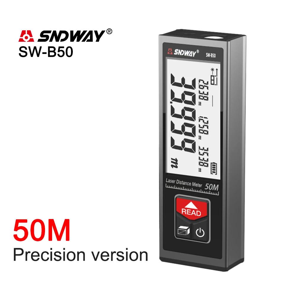SNDWAY Laser Distance Meter Range Finder Laser Tape Measuring trena Digital Laser Rangefinder SW-B50
SNDWAY Laser Distance Meter Range Finder Laser Tape Measuring trena Digital Laser Rangefinder SW-B50