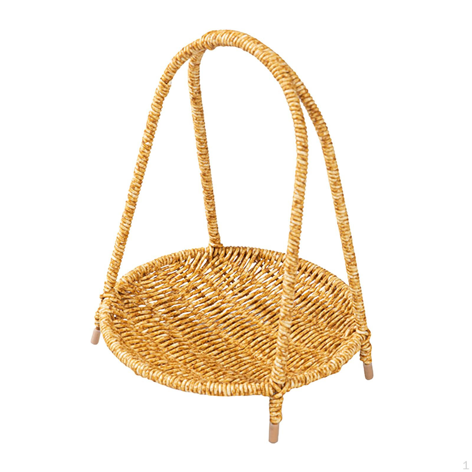 Decorative Wicker Platter, Dried Fruit Tray, Large Rattan Serving Woven for Bread Round single layer
Decorative Wicker Platter, Dried Fruit Tray, Large Rattan Serving Woven for Bread Round single layer