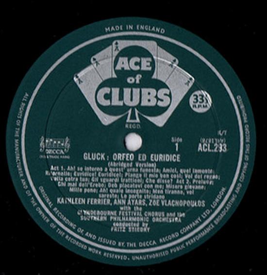 LP Record CHRISTOPH WILLIBALD GLUCK KATHLEE Orfeo Ed Euridice Abridged Version ACL293 Ace Of Clubs UK Classical Used
LP Record CHRISTOPH WILLIBALD GLUCK KATHLEE Orfeo Ed Euridice Abridged Version ACL293 Ace Of Clubs UK Classical Used