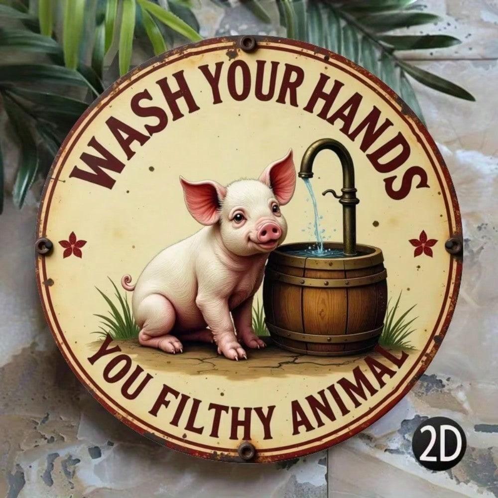 Metal Pig Laundry Room Sign - Funny Farmhouse Wall Decor for Bathroom, Rustic Vintage Metal Tin Plate Art 20x20 білий
Metal Pig Laundry Room Sign - Funny Farmhouse Wall Decor for Bathroom, Rustic Vintage Metal Tin Plate Art 20x20 білий