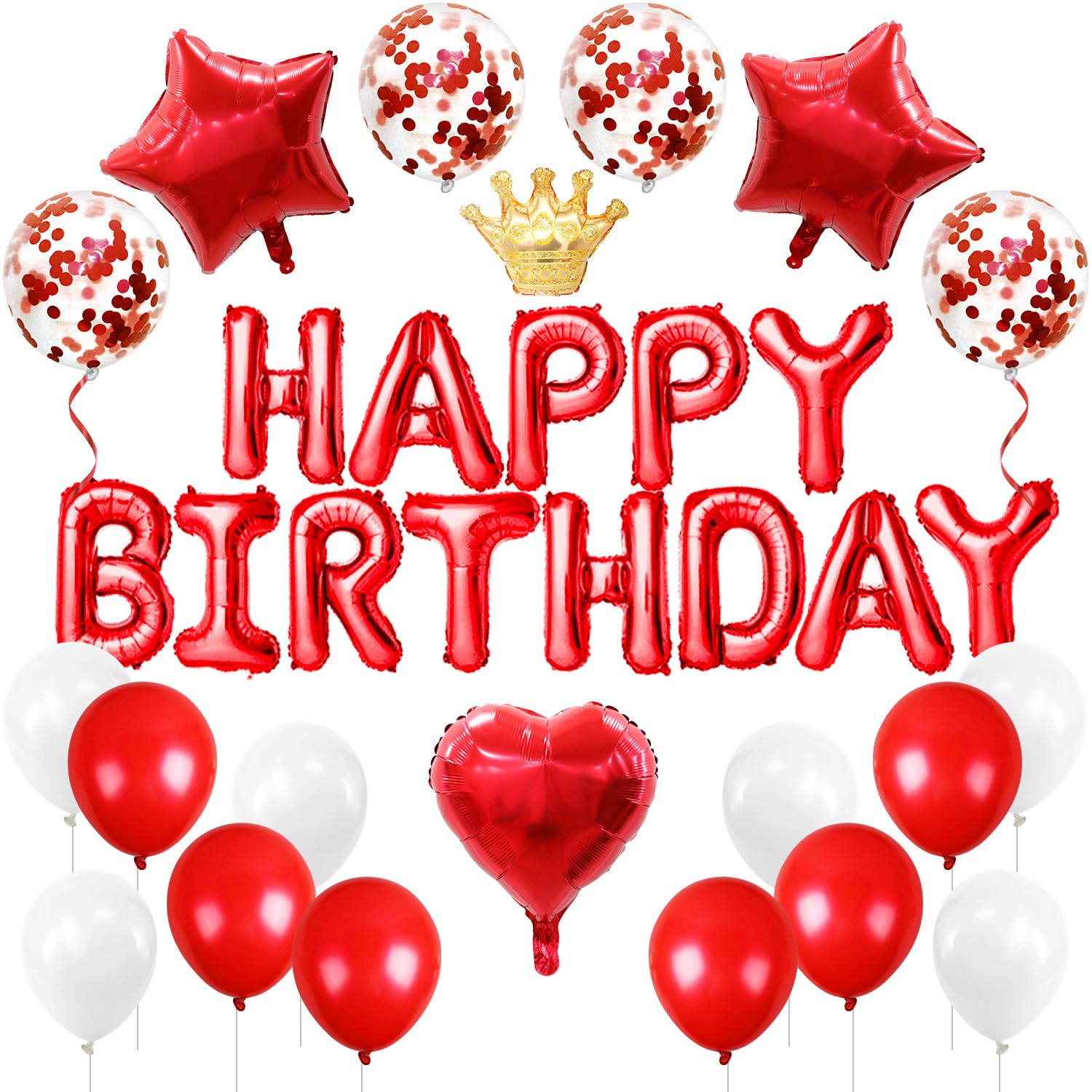 Iysoll Birthday Balloon Decoration Set Happy Birthday Garland Paper Confetti Balloons Party Surprise Red
Iysoll Birthday Balloon Decoration Set Happy Birthday Garland Paper Confetti Balloons Party Surprise Red