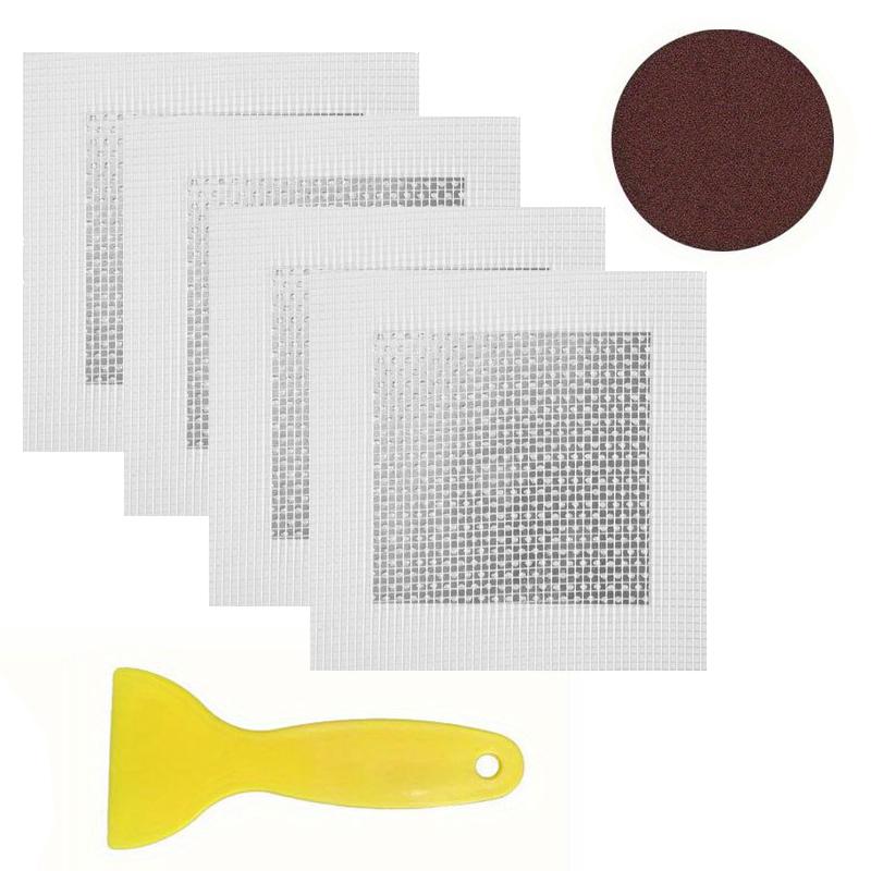 4Pcs/Set Drywall Repair Kit With Scraper Sandpaper 4Inch Fiberglass Mesh Metal Drywall Sheets Damage Plate Hole Repair Easy DIY
4Pcs/Set Drywall Repair Kit With Scraper Sandpaper 4Inch Fiberglass Mesh Metal Drywall Sheets Damage Plate Hole Repair Easy DIY