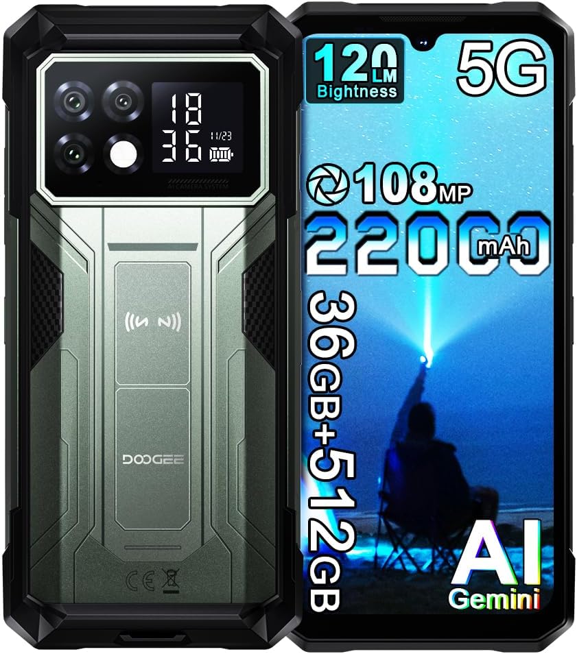 Смартфон DOOGEE S200 MAX 36 ГБ+512 ГБ Дисплей 6,72 108 МП 22000 мАг Android 15 зелений
Смартфон DOOGEE S200 MAX 36 ГБ+512 ГБ Дисплей 6,72 108 МП 22000 мАг Android 15 зелений