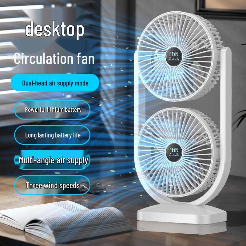 USB Rechargeable Dual-Head Desk Fan - Adjustable Air Circulation for Home & Outdoor Dual-Head Fan білий
USB Rechargeable Dual-Head Desk Fan - Adjustable Air Circulation for Home & Outdoor Dual-Head Fan білий