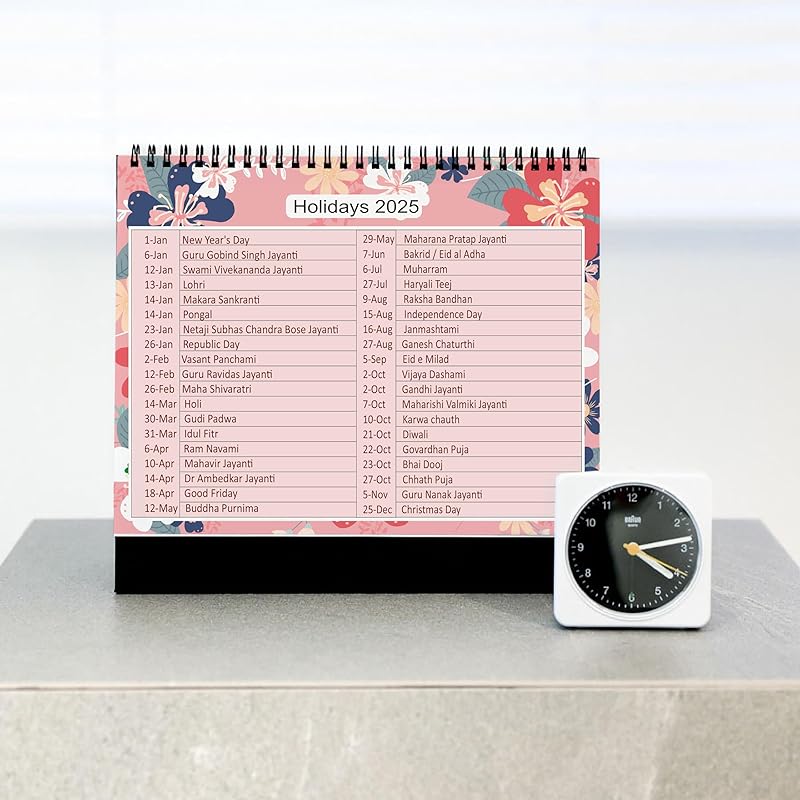 Accuprints 2025 Floral Desk Calendar | Includes Note Section | Size (9.5 X 7) Inch | Planning, Tracking & Scheduling 7.5 x 8.5
Accuprints 2025 Floral Desk Calendar | Includes Note Section | Size (9.5 X 7) Inch | Planning, Tracking & Scheduling 7.5 x 8.5
