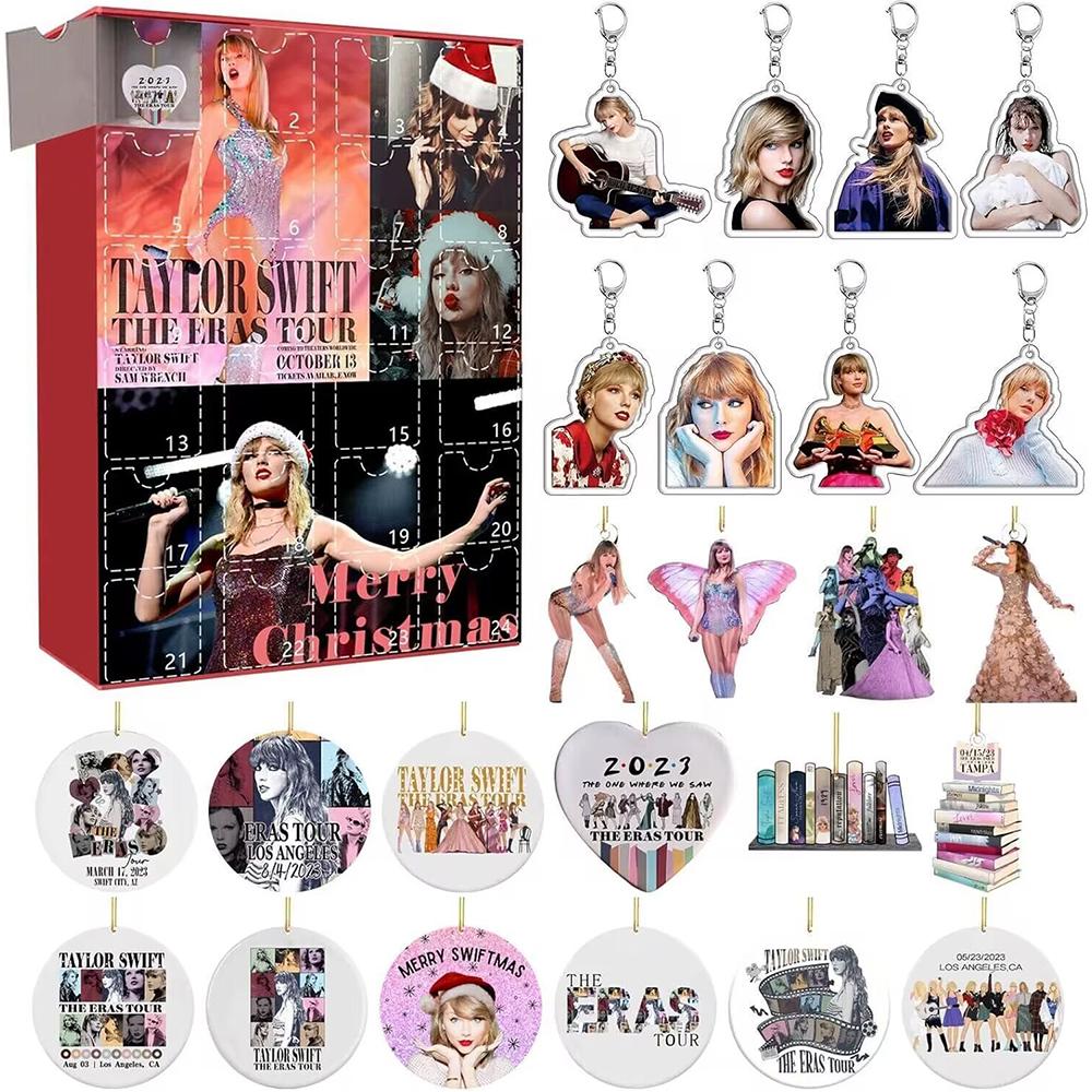 Taylor Christmas Advent Calendar 24-Days Surprise Christmas Ornaments Fans Gift
Taylor Christmas Advent Calendar 24-Days Surprise Christmas Ornaments Fans Gift