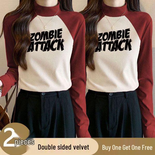 Женская облегающая рубашка-водолазка из двух частей, из бархата с цветными блоками - Зимнее теплое эластичное нижнее белье 3XL (145-160 jin)
Женская облегающая рубашка-водолазка из двух частей, из бархата с цветными блоками - Зимнее теплое эластичное нижнее белье 3XL (145-160 jin)