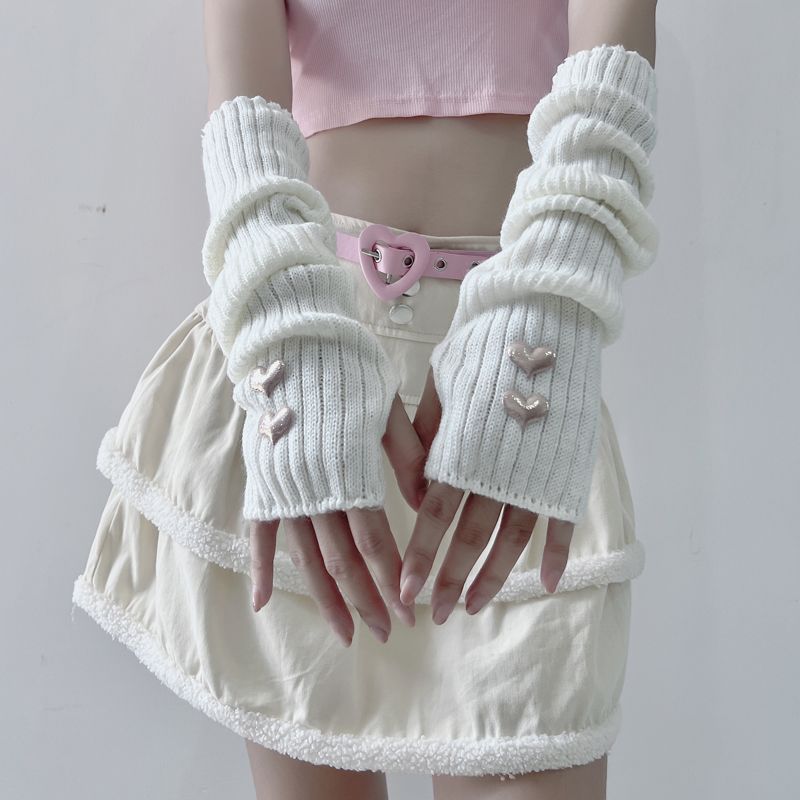 XINGX Oversleeves Japanese Cute Young Adult Lolita Knitting Arm Protection Sleeve Subculture Y2g Sexy Oversleeves Student White pink Heart One size
XINGX Oversleeves Japanese Cute Young Adult Lolita Knitting Arm Protection Sleeve Subculture Y2g Sexy Oversleeves Student White pink Heart One size