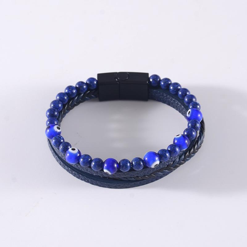 Men s Vintage Multi-layer Devil s Eye Bracelet Hand-woven Punk Stainless Steel Magnetic Lapis Lazuli Tiger Eye Stone 9in ляпіс-лазур кольору
Men s Vintage Multi-layer Devil s Eye Bracelet Hand-woven Punk Stainless Steel Magnetic Lapis Lazuli Tiger Eye Stone 9in ляпіс-лазур кольору
