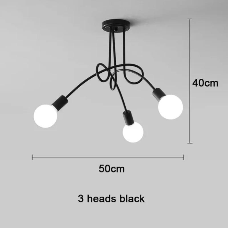 JOYINLED 3/5-Light Industrial Ceiling Light Vintage E27 Chandelier Modern Black Metal Bedroom Lamp Living Room Hallway Cafe Bar NO Bulbs
JOYINLED 3/5-Light Industrial Ceiling Light Vintage E27 Chandelier Modern Black Metal Bedroom Lamp Living Room Hallway Cafe Bar NO Bulbs