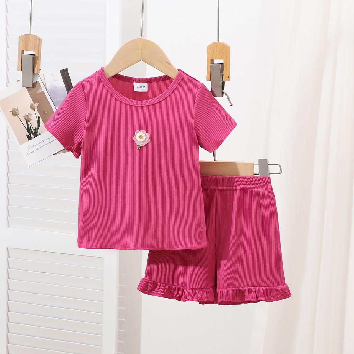 Girls Sportswear Set - Summer Children s Casual Short-sleeved Top and Shorts Set 6-9m розы красного
Girls Sportswear Set - Summer Children s Casual Short-sleeved Top and Shorts Set 6-9m розы красного
