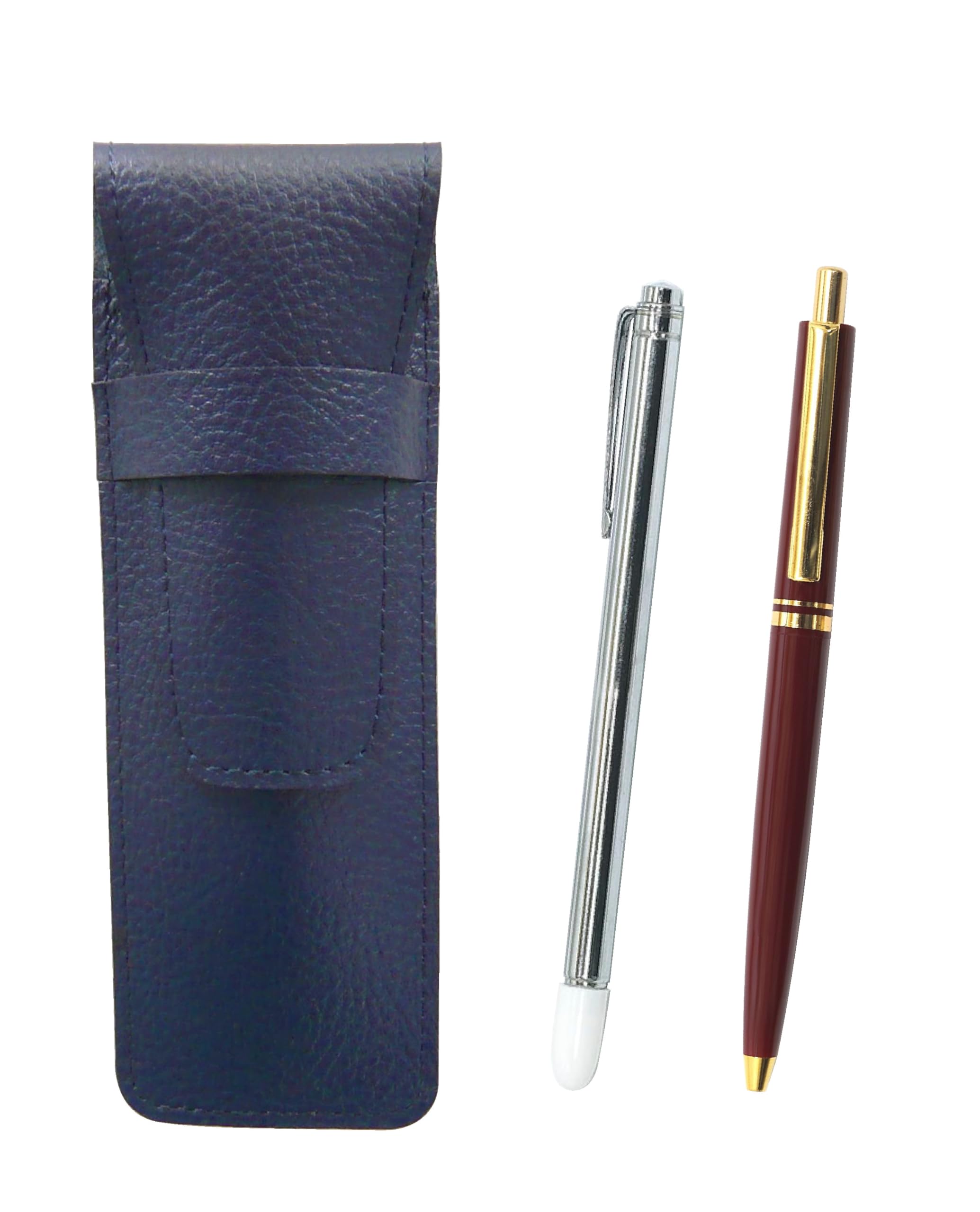 Grained leather pencil case blue Metal indicator stick and AP300 1965 reproduction metal clip ballpoint pen set Red knock-type SASL-701S-AP300B-R
Grained leather pencil case blue Metal indicator stick and AP300 1965 reproduction metal clip ballpoint pen set Red knock-type SASL-701S-AP300B-R