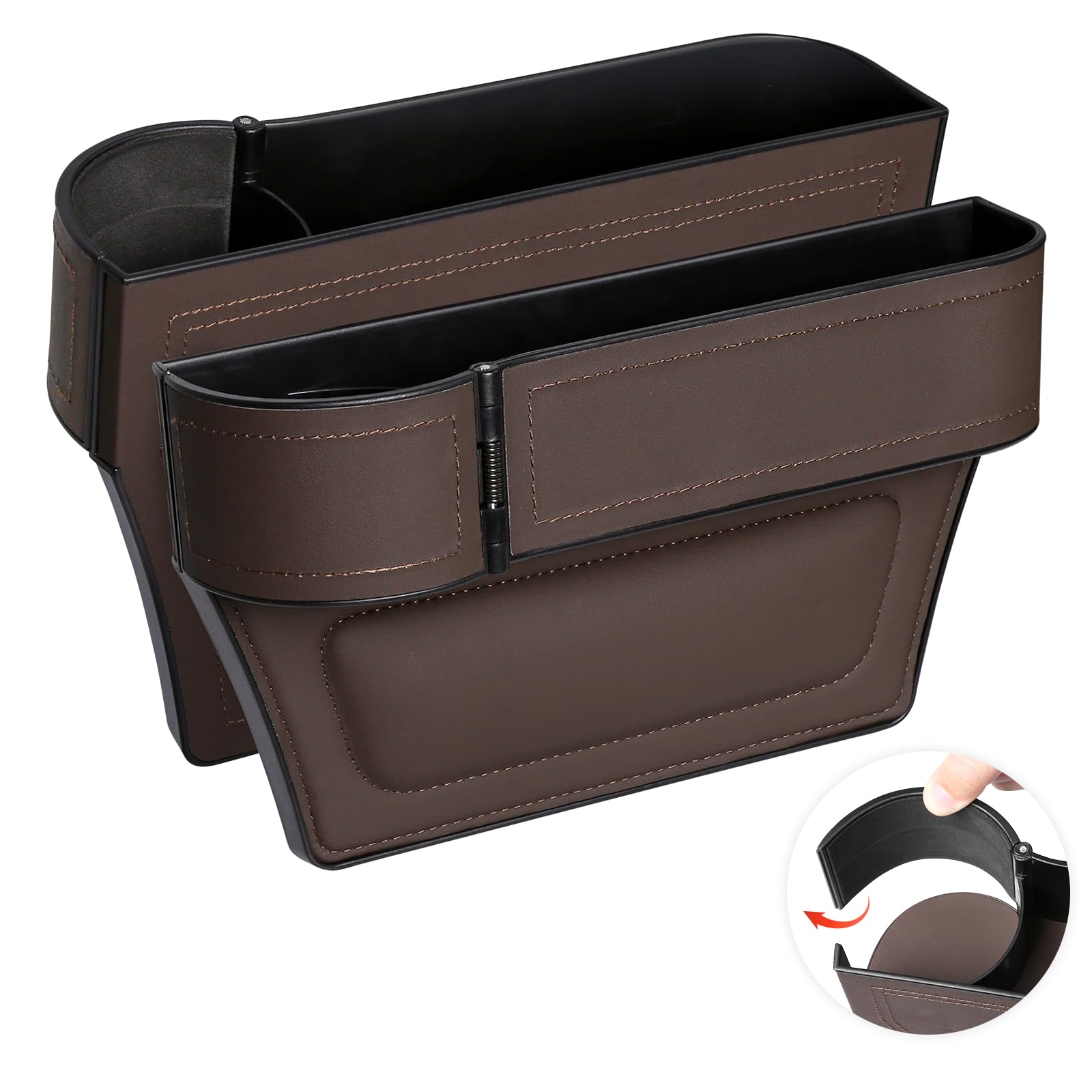 KONGZEE Car Seat Gap Storage Made with Premium Set of 2 Side Storage Boxes for Driver and Passenger Convenient Car Large Capacity Car Seat Gap Pockets
KONGZEE Car Seat Gap Storage Made with Premium Set of 2 Side Storage Boxes for Driver and Passenger Convenient Car Large Capacity Car Seat Gap Pockets