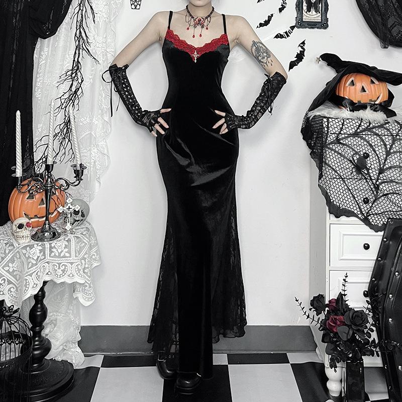 AltGoth Coquette Mall Goth Velvet Dress Women Fairycore Grunge Spaghetti Strap Lace Patchwork High Talyx Bodycon Dress Partywear S чёрный
AltGoth Coquette Mall Goth Velvet Dress Women Fairycore Grunge Spaghetti Strap Lace Patchwork High Talyx Bodycon Dress Partywear S чёрный