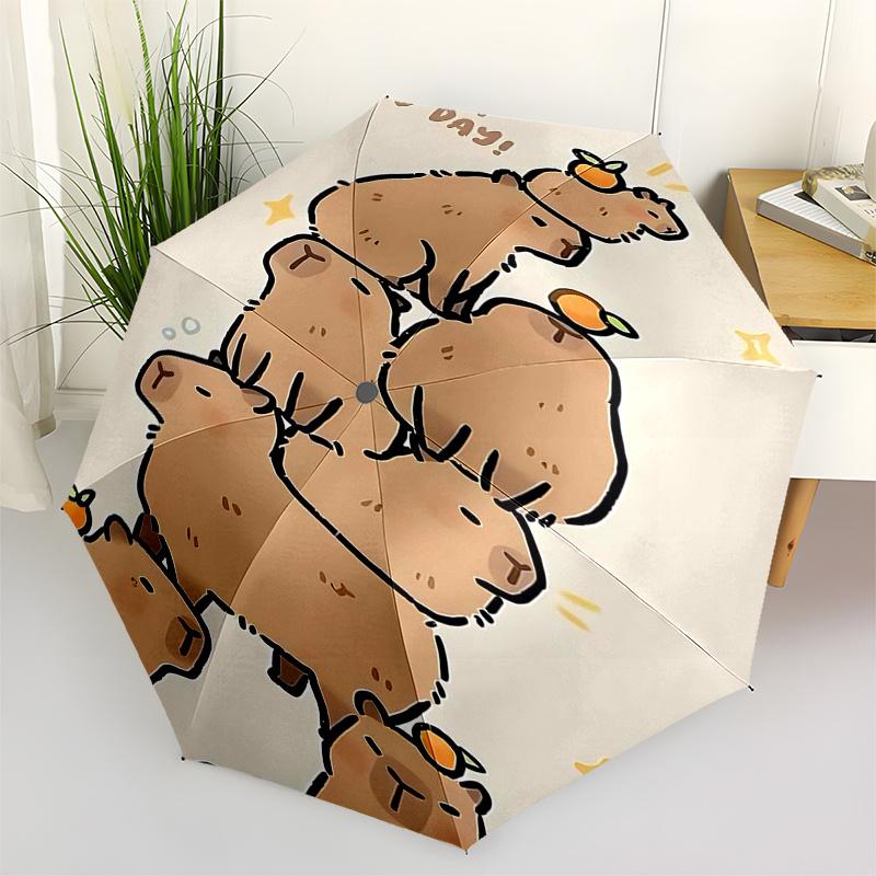 Capybara Themed Travel Umbrella-8 Ribs Automatic Opening and Closing, Portable Folding Design, Compact and Stylish Umbrella Suitable for Out
Capybara Themed Travel Umbrella-8 Ribs Automatic Opening and Closing, Portable Folding Design, Compact and Stylish Umbrella Suitable for Out