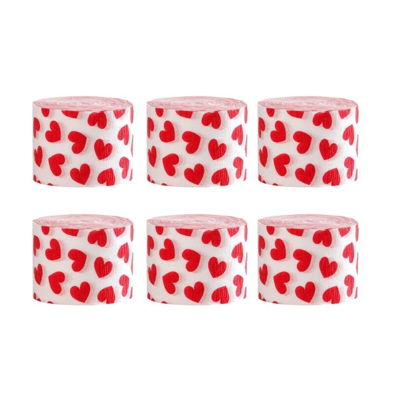 Set Of 6 Heart Crepe Paper Ribbons for Valentines s Day Gift Wrapping Streamers Love Theme Decoration for Wedding Party 1
Set Of 6 Heart Crepe Paper Ribbons for Valentines s Day Gift Wrapping Streamers Love Theme Decoration for Wedding Party 1