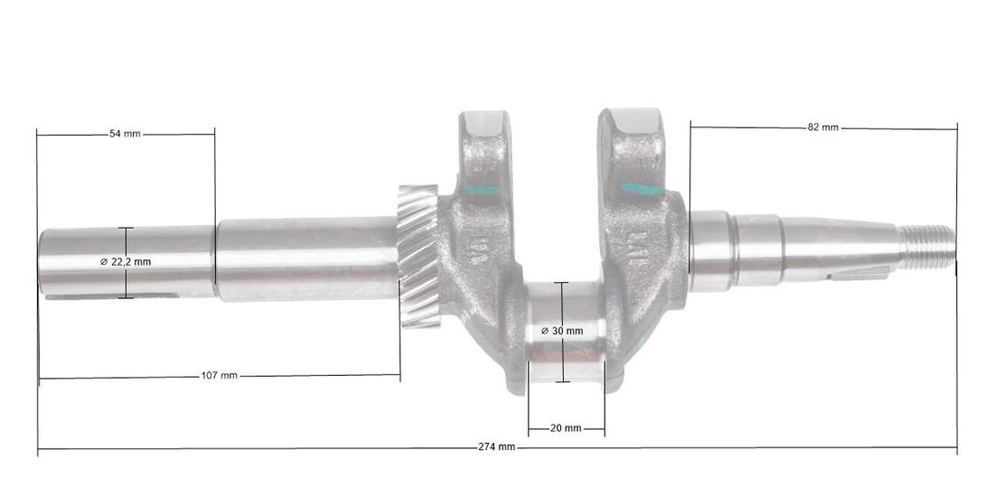Crankshaft Zongshen Xp200A 6.5Hp 22.2Mm 50Mm 100003836
Crankshaft Zongshen Xp200A 6.5Hp 22.2Mm 50Mm 100003836