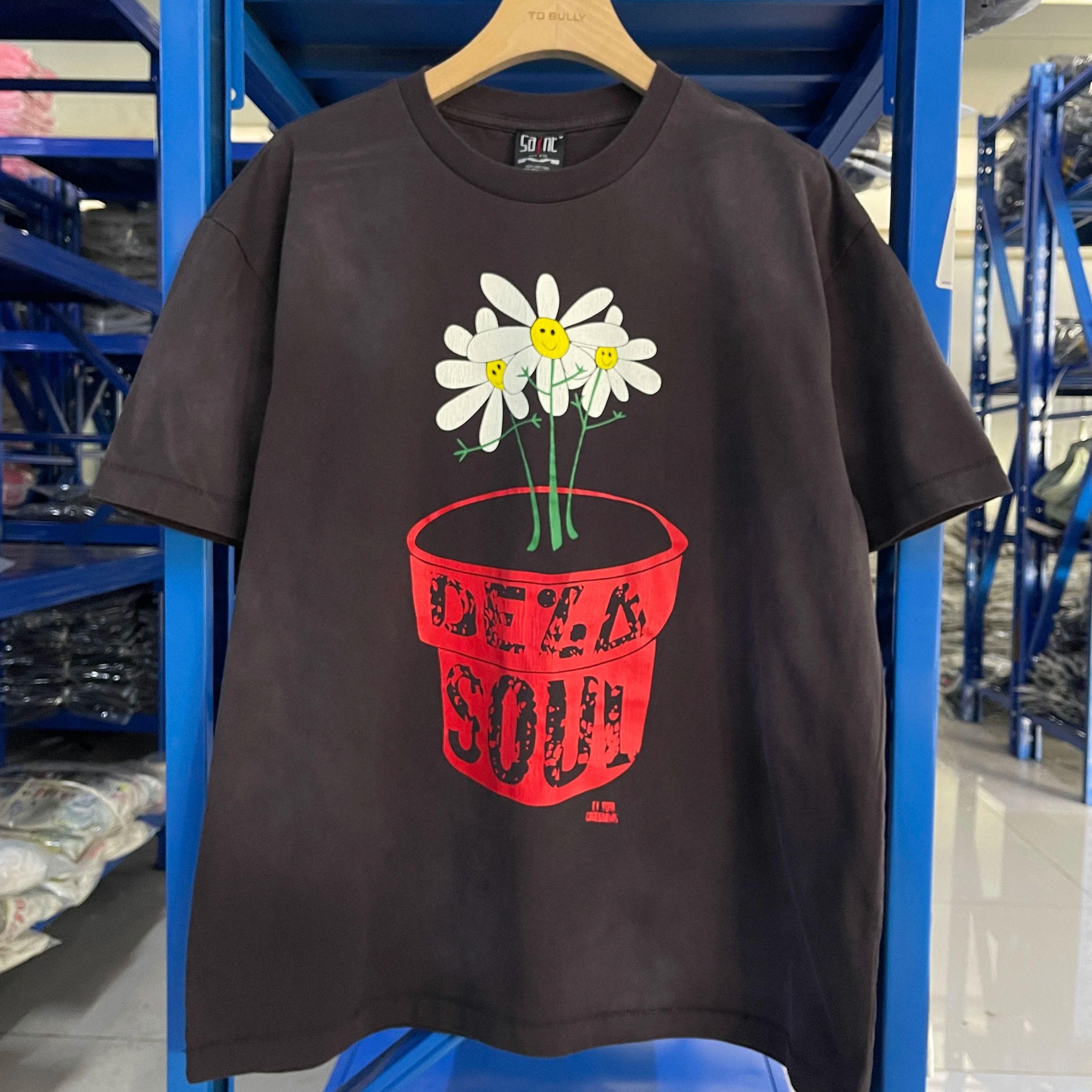 Saint Summer Vintage Hip Hop Washed Cotton Flower Printed High Street Casual Loose Oversized Trendy Sports Tshirt For Unisex Tops S
Saint Summer Vintage Hip Hop Washed Cotton Flower Printed High Street Casual Loose Oversized Trendy Sports Tshirt For Unisex Tops S
