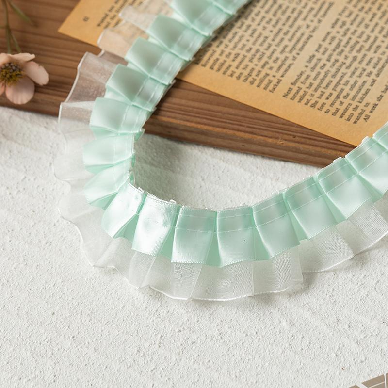 1 метр Плиссированная кружевная лента Отделка для праздничного платья Декоративная одежда DIY принадлежности для рукоделия Ткань для рукоделия Высокое качество 2024 1 Meter