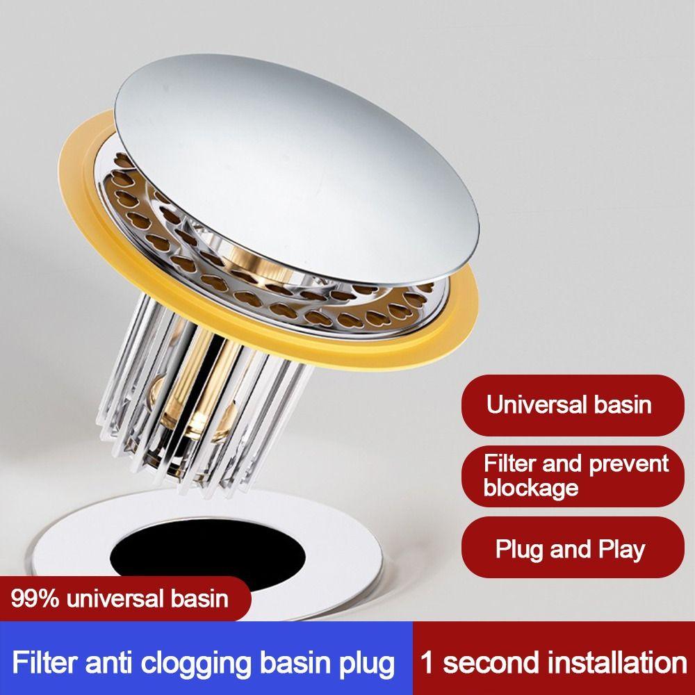 Hair Trap Pop Up Drain Filter Anti-clog Sink Strainer Floor Drain Filter Mesh Bathroom Accessory Type1-grey
Hair Trap Pop Up Drain Filter Anti-clog Sink Strainer Floor Drain Filter Mesh Bathroom Accessory Type1-grey