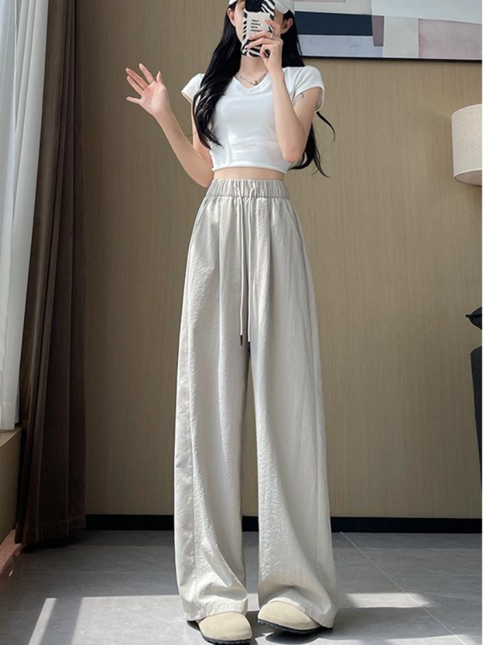 Women Wide Pants Casual Women s Pants Korean Style High Waisted Sweatpants Woman Trousers Summer Ice Silk XS
Women Wide Pants Casual Women s Pants Korean Style High Waisted Sweatpants Woman Trousers Summer Ice Silk XS