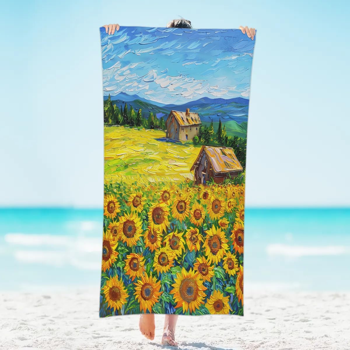 Sunflower Bee Yellow Plaid Beach Towel, Large Microfiber Quick Dry Lightweight Pool Bath Towels Sand Free Beach Blanket Summer W30*H60(CM)
Sunflower Bee Yellow Plaid Beach Towel, Large Microfiber Quick Dry Lightweight Pool Bath Towels Sand Free Beach Blanket Summer W30*H60(CM)