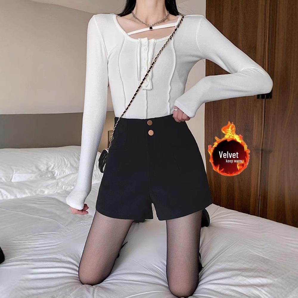 Women s High-Waisted Black A-Line Shorts with Velvet, Autumn/Winter 2024 Collection. 3XL (Recommended: 148-158 jin)
Women s High-Waisted Black A-Line Shorts with Velvet, Autumn/Winter 2024 Collection. 3XL (Recommended: 148-158 jin)