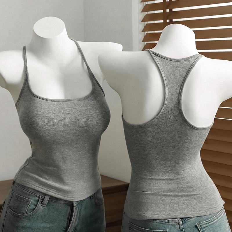 260g Racerback Halter Tank Top with Chest Pads, Thickened Non-Transparent Cups, and Beautiful Back Strap for Women. One Size 80-120 jin
260g Racerback Halter Tank Top with Chest Pads, Thickened Non-Transparent Cups, and Beautiful Back Strap for Women. One Size 80-120 jin
