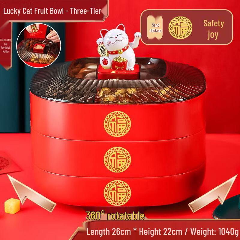 Lucky Cat New Year Rotating Snack Tray
Lucky Cat New Year Rotating Snack Tray