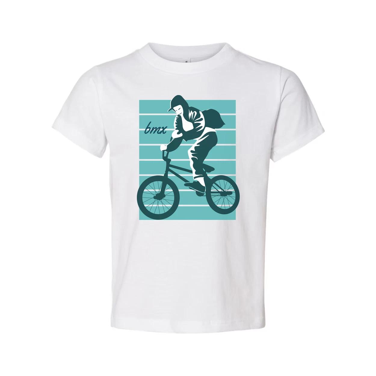 BMX Rider Silhouette Graphic Tee For Unisex Adults With Retro Teal Striped Backg XL
BMX Rider Silhouette Graphic Tee For Unisex Adults With Retro Teal Striped Backg XL